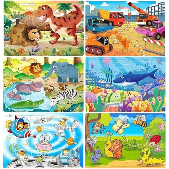 Puzzles for Kids Ages 3-5, 24 Piece Colorful Wooden Puzzles for Toddler - Picture 8 of 16